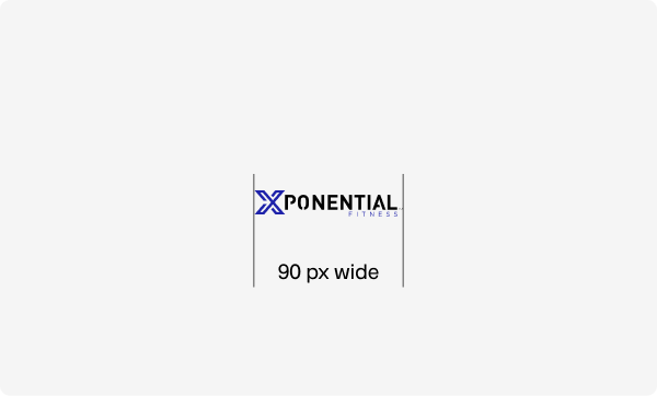Xponential Minimum Logo Size - Wordmark
