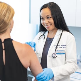 Woman getting consultation