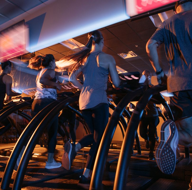 Group of people Running indoors